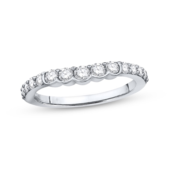 Previously Owned Diamond Wedding Band 5/8 ct tw Round-cut 14K White Gold