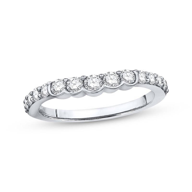 Previously Owned Diamond Wedding Band 5/8 ct tw Round-cut 14K White Gold