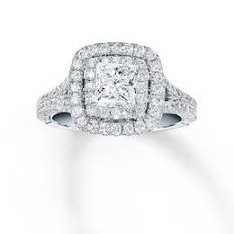 Previously Owned Neil Lane Princess-cut Diamond Engagement Ring 2 ct tw 14K White Gold Size 6