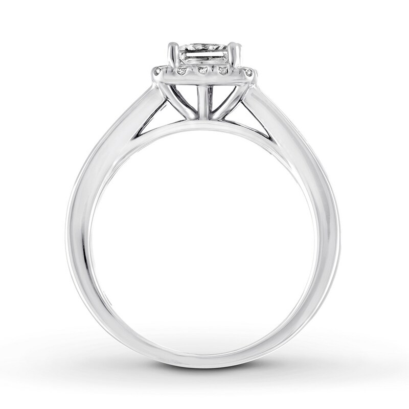 Previously Owned Diamond Engagement Ring 1-3/8 ct tw Princess/Round 14K Gold