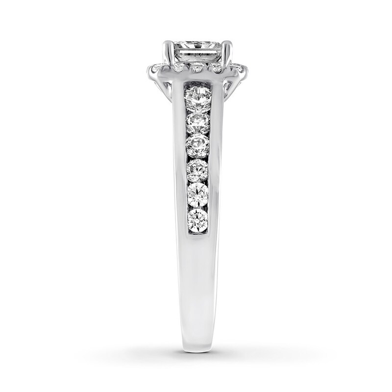 Previously Owned Diamond Engagement Ring 1-3/8 ct tw Princess/Round 14K Gold