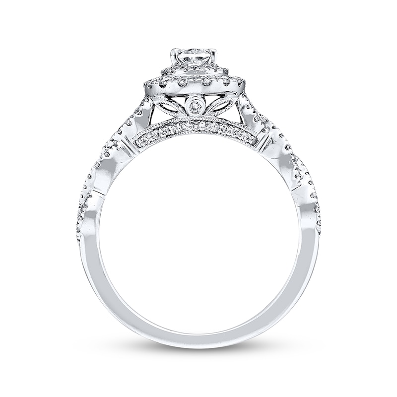 Main Image 3 of Previously Owned Neil Lane Bridal Diamond Ring 1-1/6 ct tw Oval & Round-cut 14K White Gold Size 9