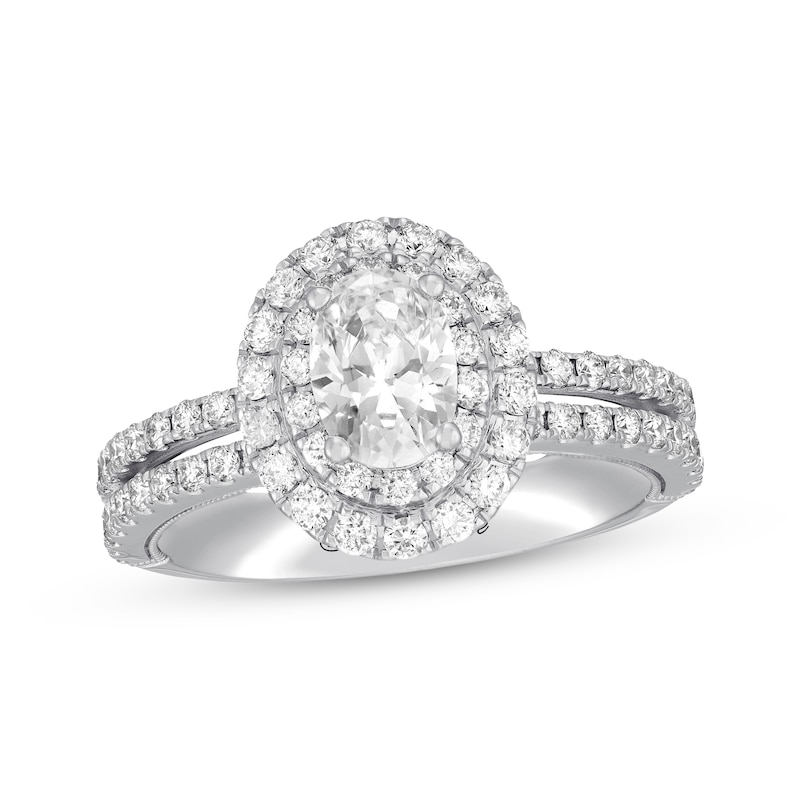 Previously Owned Neil Lane Oval Diamond Engagement Ring 1-3/4 ct tw 14K White Gold - Size 6.5