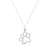 Thumbnail Image 0 of Previously Owned Round-cut Diamond Dog Paw Necklace 1/15 ct tw Sterling Silver