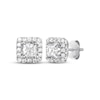 Thumbnail Image 0 of Previously Owned Princess and Round-cut THE LEO Diamond Earrings 1 ct tw 14K White Gold