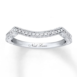 Previously Owned Neil Lane Diamond Contoured Wedding Band 1/8 ct tw 14K White Gold