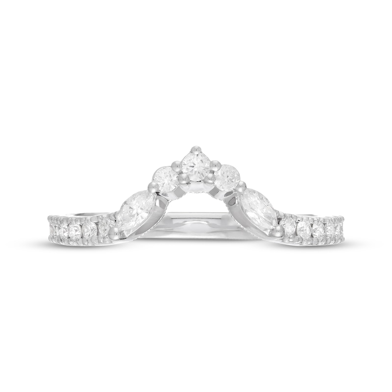 Previously Owned Neil Lane Diamond Wedding Band 3/8 ct tw Marquise & Round-cut 14K White Gold