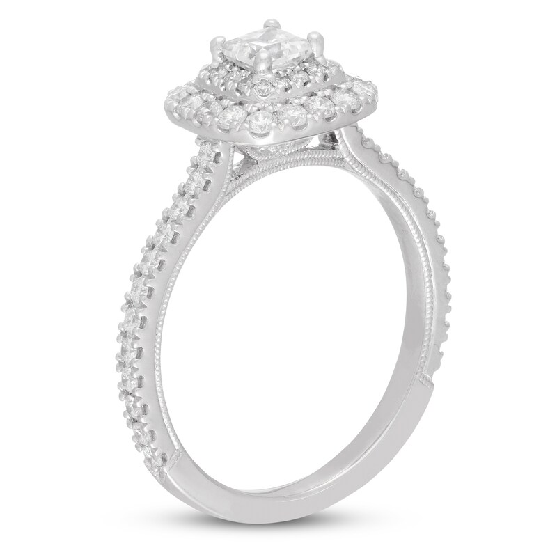 Main Image 2 of Previously Owned Neil Lane Diamond Engagement Ring 7/8 ct tw Princess/Round 14K White Gold