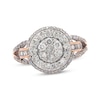 Previously Owned Multi-Diamond Center Ring 1 ct tw Round & Baguette-cut 10K Rose Gold