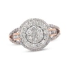 Thumbnail Image 0 of Previously Owned Multi-Diamond Center Ring 1 ct tw Round & Baguette-cut 10K Rose Gold