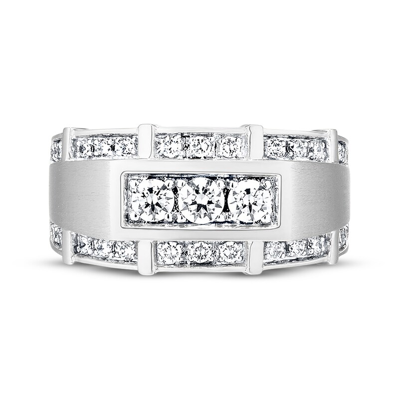 Previously Owned Men's Wedding Band 1 ct tw Diamonds 14K White Gold
