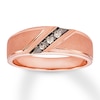 Thumbnail Image 0 of Previously Owned Men's Wedding Band 1/10 ct tw Diamonds 10K Rose Gold