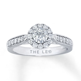 Previously Owned THE LEO Engagement Ring 3/4 ct tw Diamonds 14K White Gold
