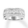 Thumbnail Image 1 of Previously Owned THE LEO Diamond Anniversary Ring 1-1/3 ct tw Round-cut 14K White Gold