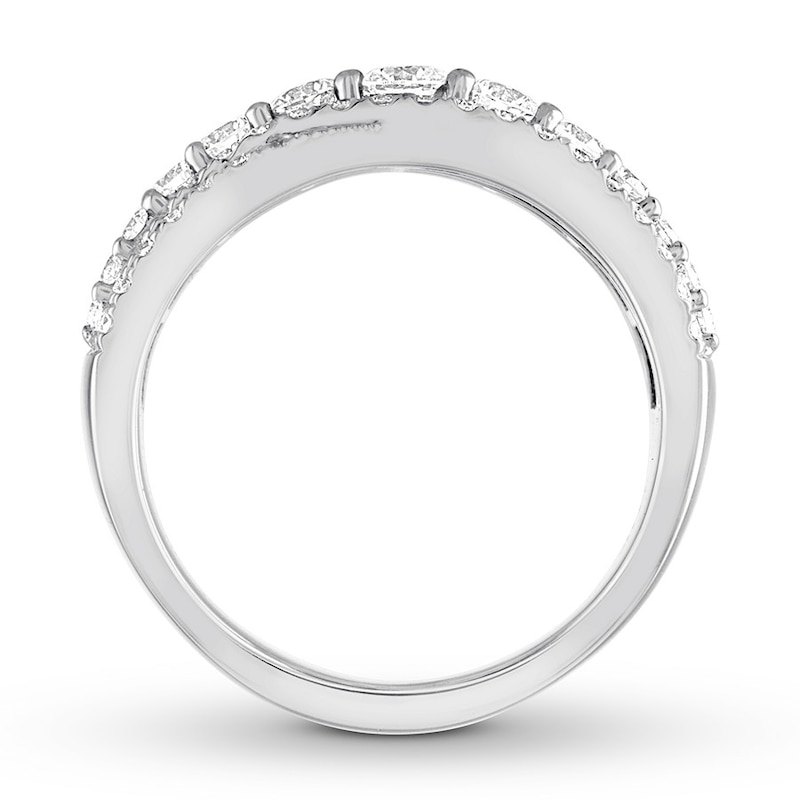 Main Image 2 of Previously Owned THE LEO Diamond Anniversary Ring 1-1/3 ct tw Round-cut 14K White Gold