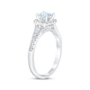 Thumbnail Image 1 of Previously Owned THE LEO First Light Diamond Engagement Ring 3/4 ct tw Princess & Round-cut 14K White Gold