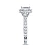 Thumbnail Image 2 of Previously Owned Neil Lane Diamond Ring 1-3/8 ct tw Emerald & Round-cut 14K White Gold - Size 9.5