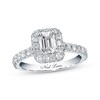 Thumbnail Image 1 of Previously Owned Neil Lane Bridal 1-3/8 ct tw Emerald & Round-cut Diamond Ring 14K White Gold - Size 4.25