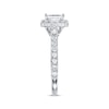 Thumbnail Image 2 of Previously Owned Neil Lane Bridal 1-3/8 ct tw Emerald & Round-cut Diamond Ring 14K White Gold - Size 4.25