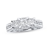 Thumbnail Image 1 of Previously Owned 3-Stone Engagement Ring 1 ct tw Diamonds Princess & Round-cut 14K White Gold - Size 5.25