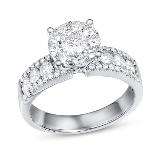 Previously Owned Diamond Engagement Ring 1-1/5 ct tw 14K White Gold
