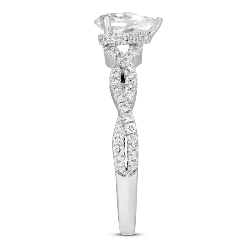 Main Image 2 of Previously Owned Neil Lane Diamond Engagement Ring 1 ct tw Pear & Round-cut 14K White Gold - Size 4.5