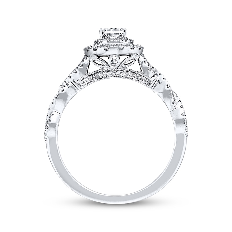 Main Image 3 of Previously Owned Neil Lane Bridal Oval Diamond Engagement Ring 1-1/6 ct tw 14K White Gold - Size 6