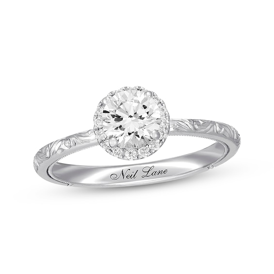 Previously Owned Neil Lane Diamond Engagement Ring 7/8 ct tw Round-cut 14K White Gold