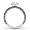 Thumbnail Image 2 of Previously Owned Neil Lane Black & White Diamond Engagement Ring 1-5/8 ct tw Oval & Round-cut 14K White Gold - Size 5