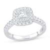 Thumbnail Image 0 of Previously Owned Diamond Engagement Ring 1 ct tw Princess/Round 14K White Gold