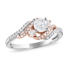 Thumbnail Image 0 of Previously Owned Diamond Engagement Ring 3/4 ct tw Round-cut 14K Two-Tone Gold
