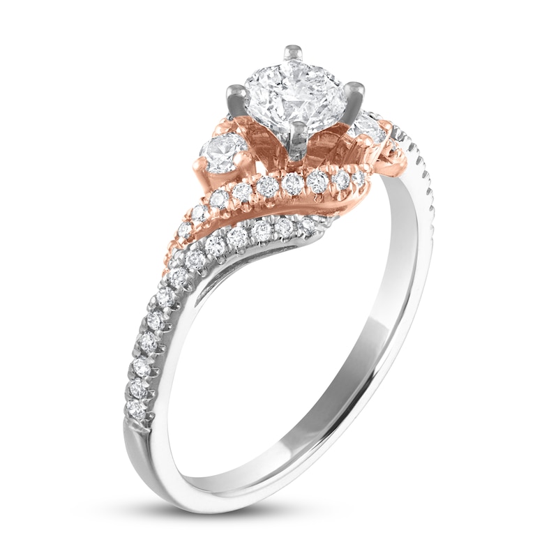 Previously Owned Diamond Engagement Ring 3/4 ct tw Round-cut 14K Two-Tone Gold