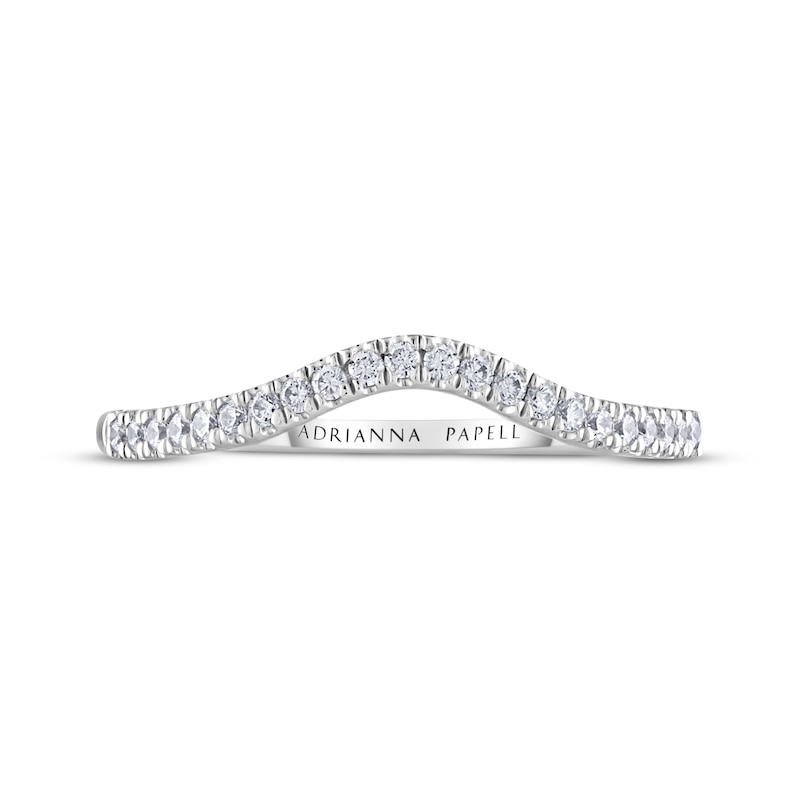 Previously Owned Adrianna Papell Diamond Contour Band 1/6 ct tw 14K White Gold