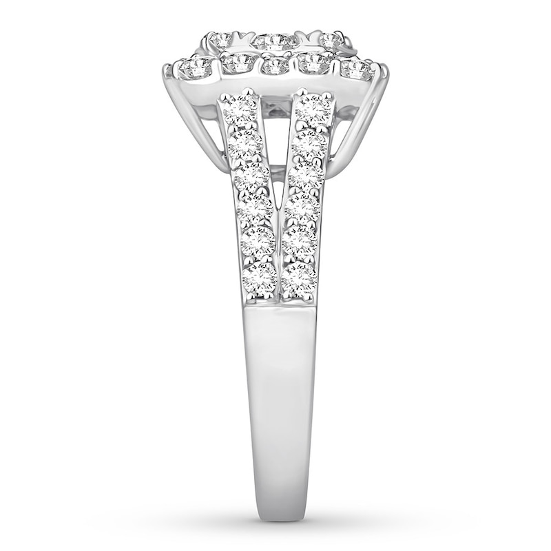 Main Image 3 of Previously Owned Diamond Engagement Ring 2 ct tw Round-cut 14K White Gold
