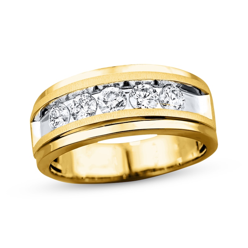 Previously Owned Men's Diamond Wedding Band 1 ct tw 10K Yellow Gold | Kay