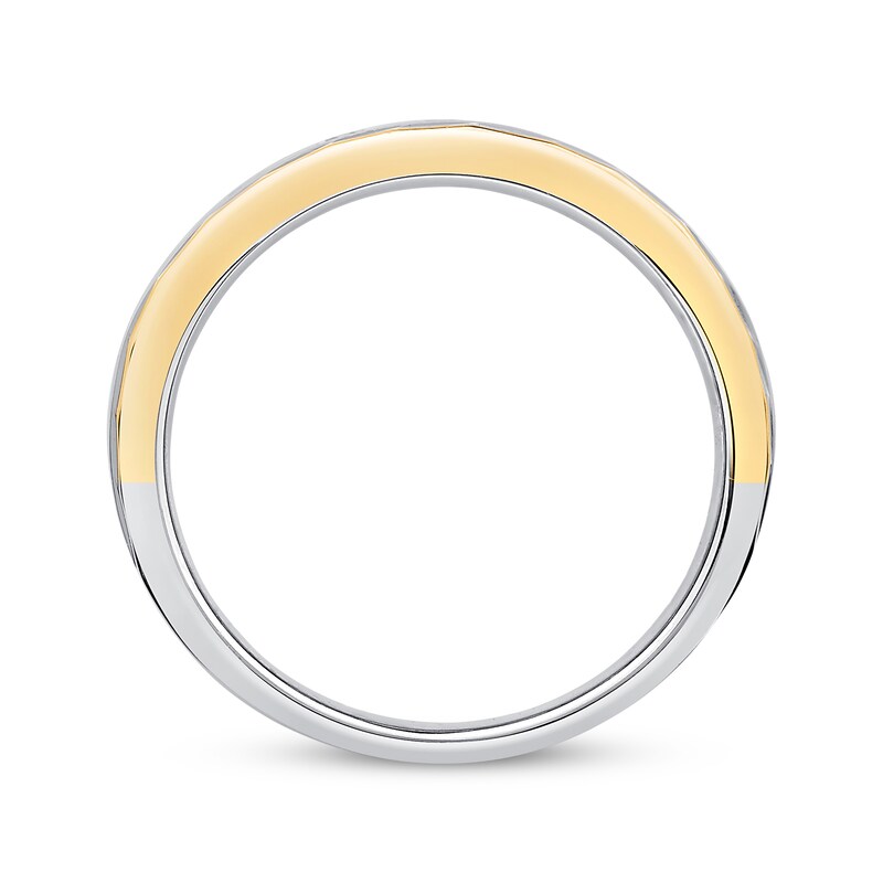 Main Image 2 of Previously Owned Men’s Diamond Wedding Band 1 ct tw Round-cut 14K Two-Tone Gold - Size 10