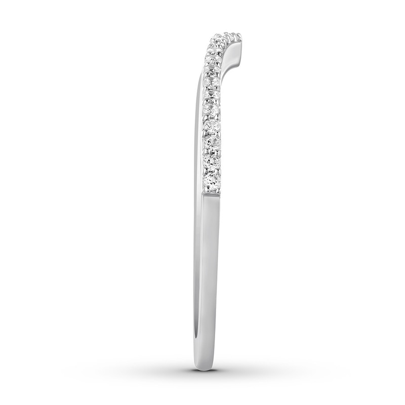 Main Image 3 of Previously Owned Diamond Wedding Band 1/6 ct tw Round-cut 14K White Gold
