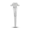Thumbnail Image 1 of Previously Owned Diamond Engagement Ring 3/8 ct tw Round & Baguette 10K White Gold