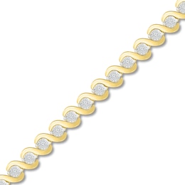 Previously Owned Diamond Bracelet 1/4 ct tw 10K Yellow Gold 7&quot;