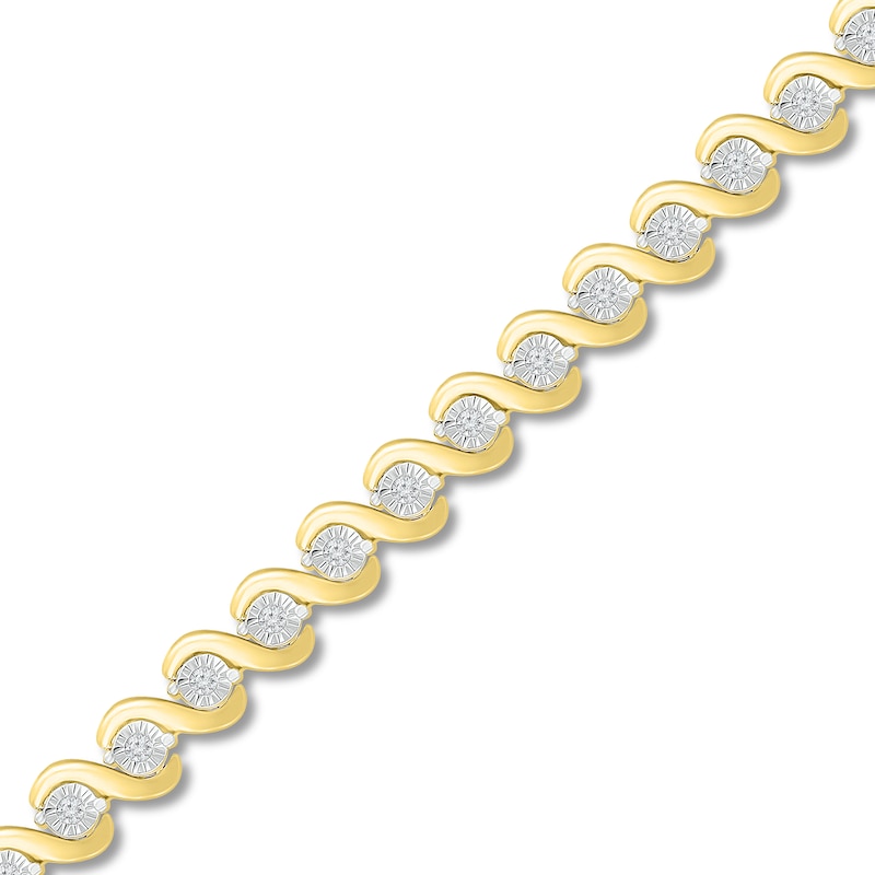 Main Image 1 of Previously Owned Diamond Bracelet 1/4 ct tw 10K Yellow Gold 7&quot;