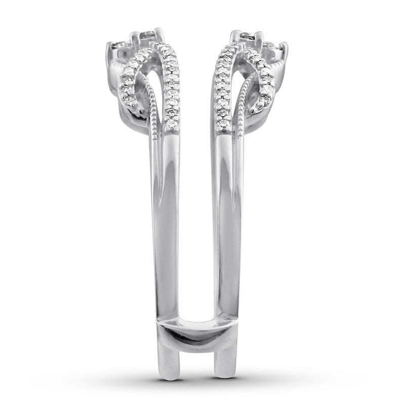Main Image 3 of Previously Owned Diamond Enhancer Ring 1/5 ct tw Round-cut 14K White Gold
