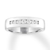 Thumbnail Image 0 of Previously Owned Men's THE LEO Diamond Wedding Band 3/8 ct tw Round-cut 14K White Gold