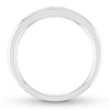 Thumbnail Image 1 of Previously Owned Men's THE LEO Diamond Wedding Band 3/8 ct tw Round-cut 14K White Gold