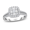 Thumbnail Image 0 of Previously Owned Diamond Engagement Ring 5/8 ct tw Round/Baguette 14K White Gold