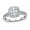 Thumbnail Image 0 of Previously Owned Diamond Engagement Ring 5/8 ct tw Round/Baguette 14K White Gold