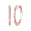 Thumbnail Image 0 of Previously Owned Round-cut Diamond Hoop Earrings 1/10 ct tw 10K Rose Gold