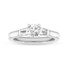 Thumbnail Image 4 of Previously Owned Diamond Engagement Ring 1/2 ct tw Round & Baguette 14K White Gold