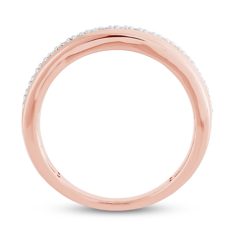 Main Image 3 of Previously Owned Men's Diamond Wedding Band 1/3 ct tw Round-cut 10K Two-Tone Gold