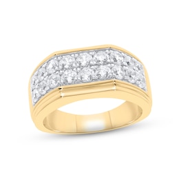 Previously Owned Men's Diamond Wedding Band 2 ct tw Round-cut 10K Yellow Gold
