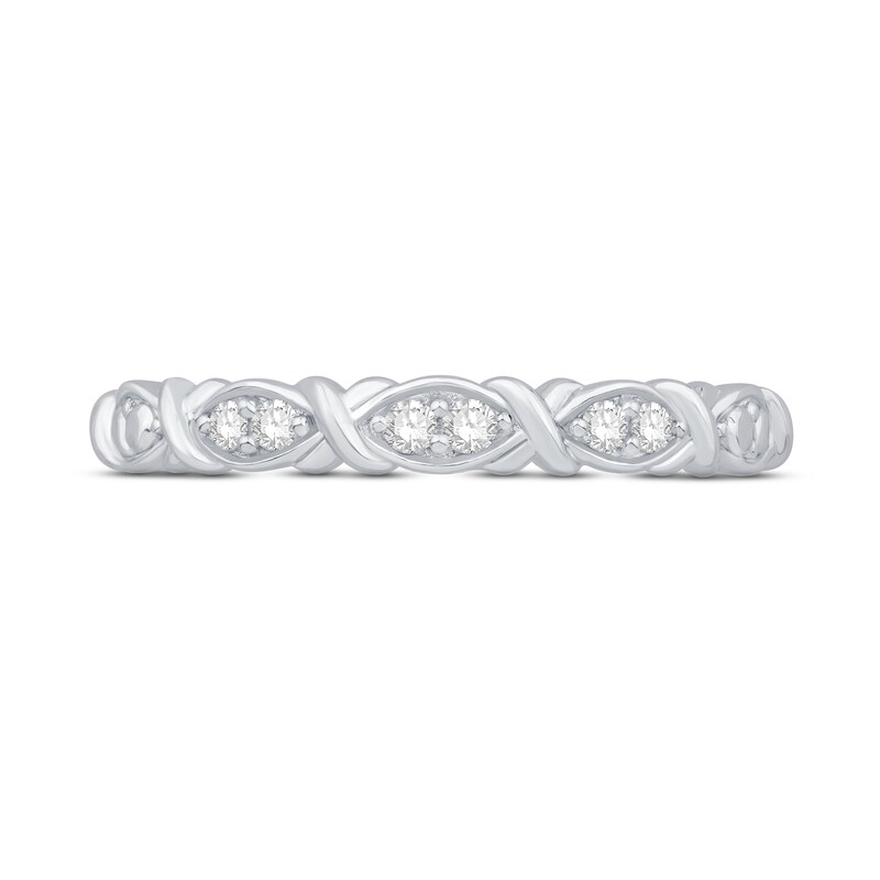 Main Image 3 of Previously Owned Diamond Anniversary Ring 1/15 ct tw Round-cut 10K White Gold